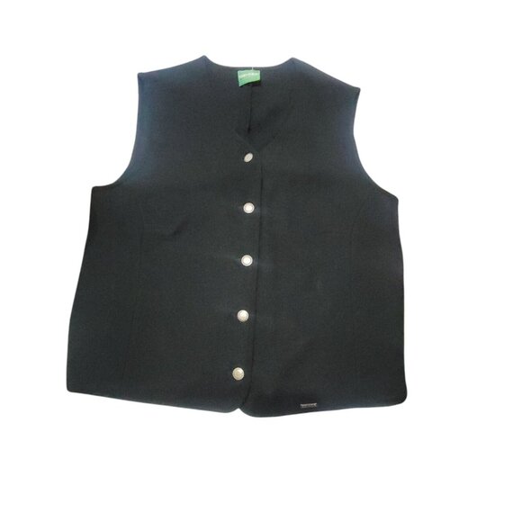 GEIGER New Wool Black Button Up Vest Jacket Made in Austria - Picture 1 of 10